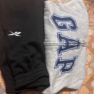 Gap hoodie and rebook sweatpant boys size 6-7